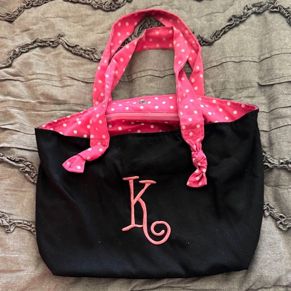 Stylish Black and Pink Tote Bag